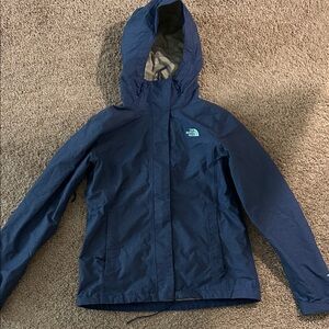 The North Face Womens Blue Hooded Waterproof Jacket